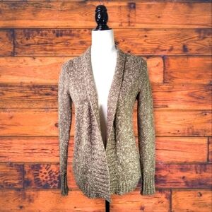 St. John Bay Women's Sweater Size S Blended Knit Buttonless Cardigan Tan